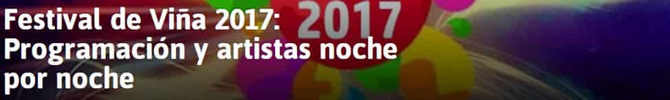 programacion noche a noche festival de viña